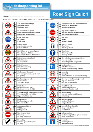 road sign quiz no1 free pdf