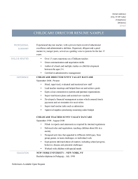 Childcare Director Resume Samples Tips And Template