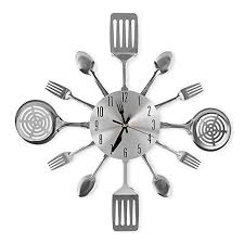 Large Kitchen Wall Clocks With Spoons