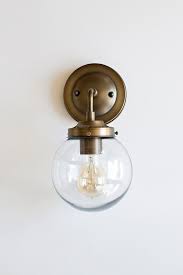 Wall Sconce With Clear Glass Globe