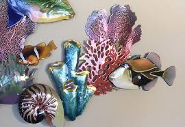 Tropical Fish Metal Wall Sculpture By