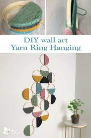 Modern Diy Yarn Ring Wall Art Hanging
