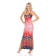 Womens Nila Long Dress Summer Print