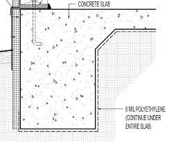 vapor barrier for a concrete slab