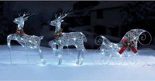 Reindeer And Sleigh Led Outside