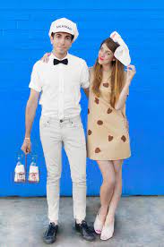 Requires no sewing skills and you can grab a pattern for the pieces in this post! Diy Cookies Milk Couples Costume Studio Diy