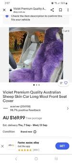 Fluffy Purple Carseat Covers Bidbud