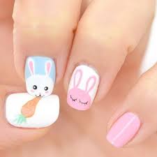 The thrill of the hunt + candy. 28 Easy Easter Nail Art Ideas That Will Inspire You Revelist