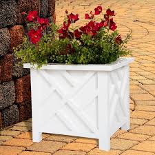 White Plastic Garden Planter Box