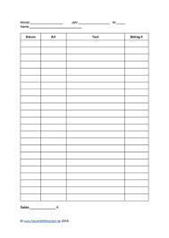 Blanko tabellen zum ausdruckenm / tageszeitplanvor. Haushaltsbuch Pdf Vorlagen Zum Kostenlosen Download Haushaltsfinanzen