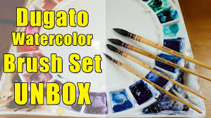 dugato watercolor brushes unboxing