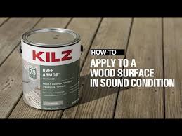 How To Apply Kilz Over Armor To A Wood