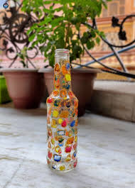 Cork Led Light Hand Painted Bottles