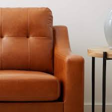 Faux Leather Rectangle Tufted Sofa