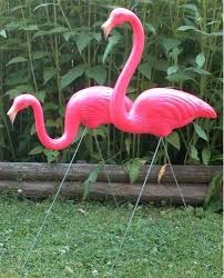 Pink Flamingos Garden Lawn Yard