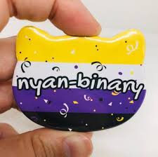 5 nonbinary people explain what nonbinary means to them (link). Nonbinary Nyan Binary Pride Button Cat Kitty Non Binary Gender Neutral Flag Pin Back Badge Button 2 25x1 5 Inches Holographic Rainbow In 2021 Nonbinary Flag Pride Binary