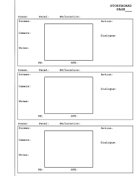 Free Professional Commercial Storyboard Template Max