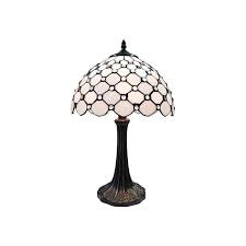 83121 Stone Stained Glass Lamp With