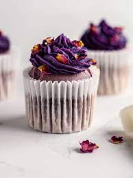 vegan ube cupcakes foodaciously