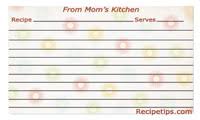 Printable Mothers Day Recipe Cards How To Cooking Tips