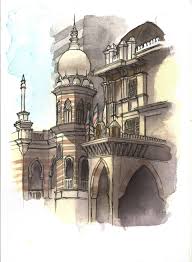 The sultan abdul samad building (malay: Artstation Watercolour Sketch Of Sultan Abdul Samad Building Kuala Lumpur Rebekah Wong