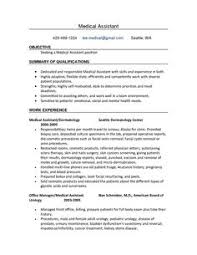 Medical Assistant Sample Resume Entry Level   Free Resume Example    