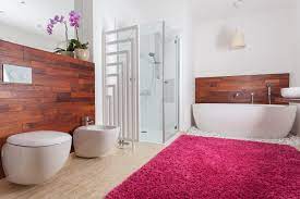a carpeted bathroom making it work
