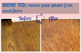 Remove Paint Splatter From Wood Floors