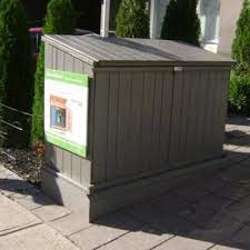 Outdoor Wooden Garbage Can Storage Bin
