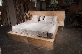 Handcrafted Wood Platform Bed Frame