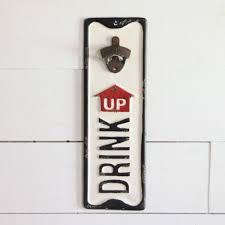 Drink Up Wall Mounted Bottle Opener