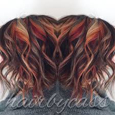 If you're ready to wear this fruit, click here. Dark Brown Base With Red Orange And Blonde Highlights Orange Brown Hair Red Brown Hair Red Orange Hair