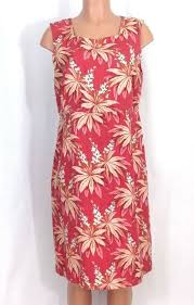 Tommy Bahama Size 12 Pink Floral 100 Silk Shift Sleeveless