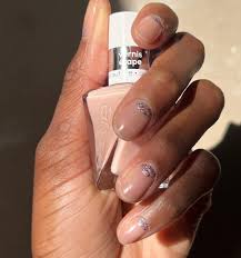 white shimmer nails are everywhere