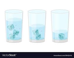 Glass Water With Ice Cubes Royalty Free