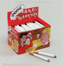 fake cigarettes s smoke effect lit