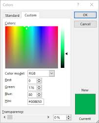 hex color values in color picker