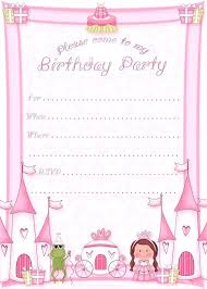 Princess Bday Party Invitations Princess First Birthday Invitations