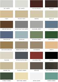 Gutter Color Chart