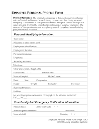 Employee Personal Data Emergency Notification Form