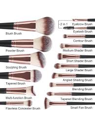 15pcs makeup brush set cosmetic tools