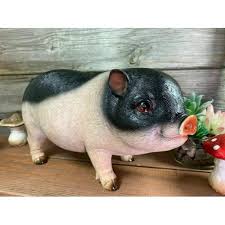 Pig Sculpture Resin Farmyard Animal