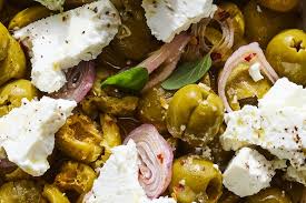 Spicy Roasted Castelvetrano Olives with Feta - What's Gaby Cooking