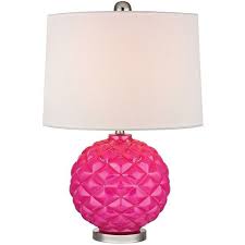 Dimond Hot Pink Glass Accent Table Lamp