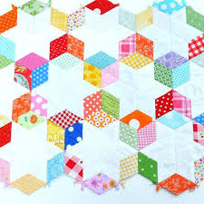 I have finally put the last stitch in my half inch hexagon quilt  Voila  Pinterest