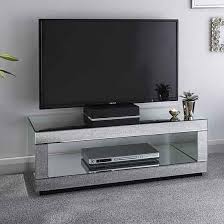 canning cube glass mirror tv stand in