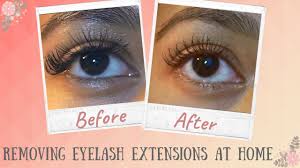 removing eyelash extensions at home