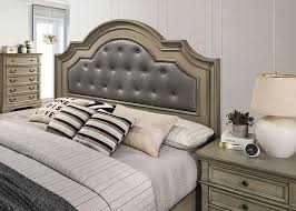 Warm Gray Solid Wood Queen Bedroom Set