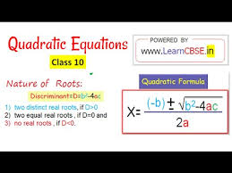 Maths Quadratic Equations Solutions
