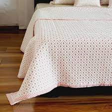 Cotton Embroidery Quilted Bed Cover